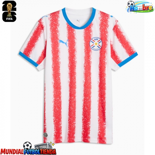 Camiseta Paraguay Primera Equipación Replica Mundial 2026 mangas cortas